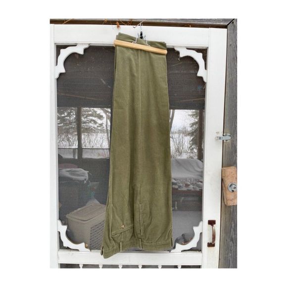 Lands' End Traditional Fit Cotton Velvet Trousers Fine Whale Corduroy Straight - Picture 3 of 5